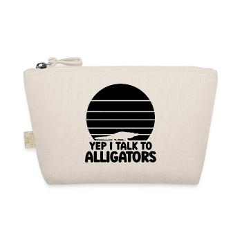 Alligator Silhouette - Bio-Täschchen - Natur - Vorne