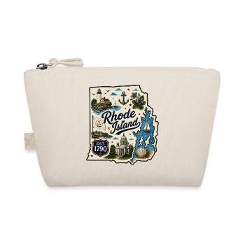 Rhode Island Ocean State Vintage-Aufkleber - Bio-Täschchen - Natur - Vorne