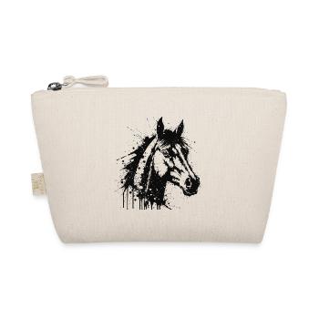 Tête de Cheval Paint Splash Noir - Trousse biologique - nature - Devant