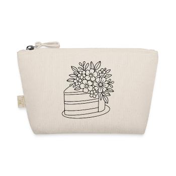 A piece of cake with flowers to color - Organic Pouch - nature - Front