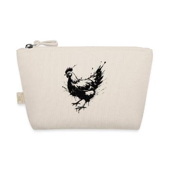 Hen Schwarze Tintenspritzer - Bio-Täschchen - Natur - Vorne