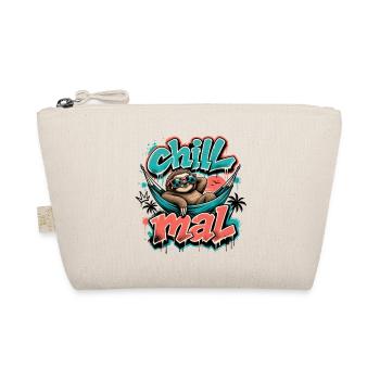 Chill Mal  Cooles Faultier Graffiti Design - Bio-Täschchen - Natur - Vorne