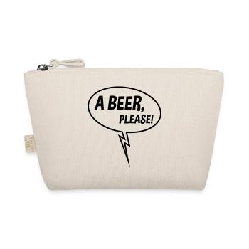 Ein Bier, bitte! (Sprechblase, Trinken, Down B) - Bio-Täschchen - Natur - Vorne