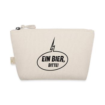 Ein Bier, Bitte! (Sprechblase / Bierchen / Up / B) - Bio-Täschchen - Natur - Vorne