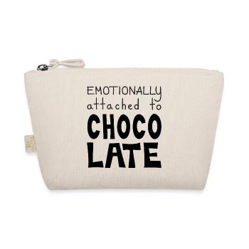 Emotionally Attached To Chocolate, Black - Organic Pouch - nature - Front