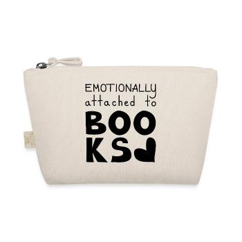 Emotionally Attached To Books, Black - Organic Pouch - nature - Front