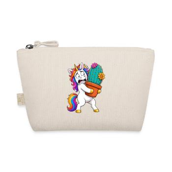 Funny Unicorn Cactus Hug - Organic Pouch - nature - Front