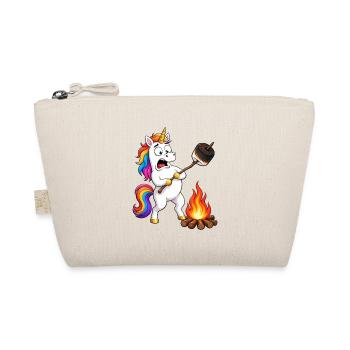 Funny Unicorn Camping Mishap - Organic Pouch - nature - Front