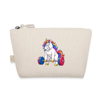 Funny Unicorn Gym Deadlift - Organic Pouch - nature - Front