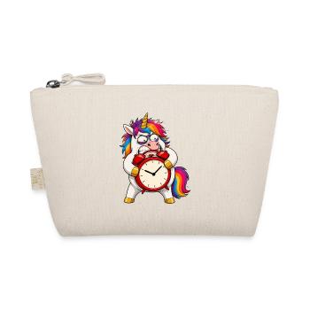 Grumpy Unicorn Alarm Clock Meltdown - Organic Pouch - nature - Front