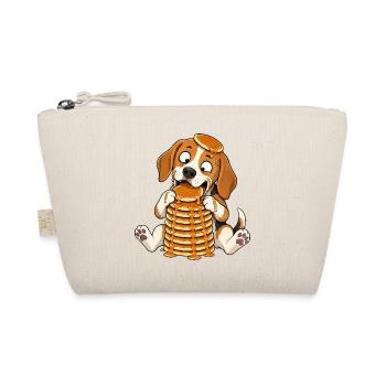 Beagle with Pancakes Funny Cartoon - Organic Pouch - nature - Front
