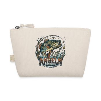 Angeln Logo Wilde Seen Flüsse - Bio-Täschchen - Natur - Vorne