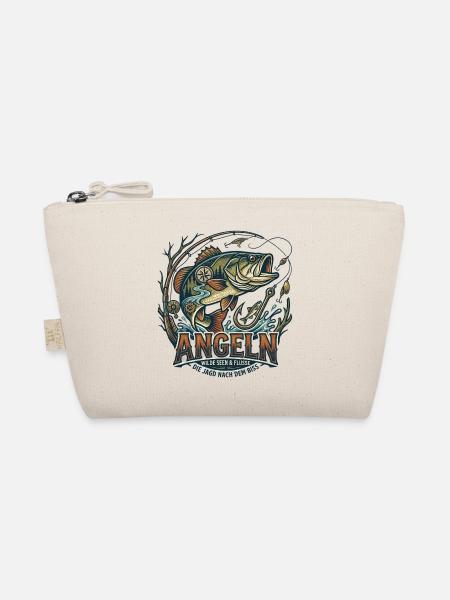 Angeln Logo Wilde Seen Flüsse - Bio-Täschchen - Natur