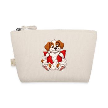 Guilty Puppy Pillow Explosion - Organic Pouch - nature - Front