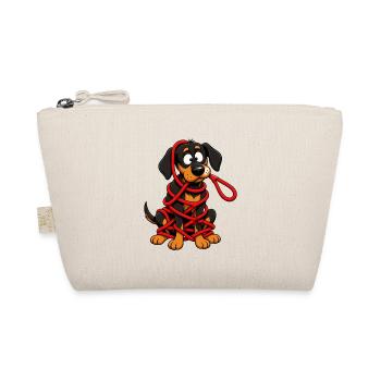 Hopelessly Tangled Dog Leash Disaster - Organic Pouch - nature - Front