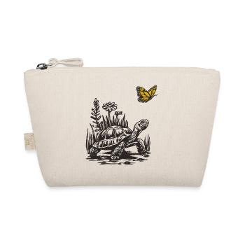 Turtle and butterfly - Organic Pouch - nature - Front
