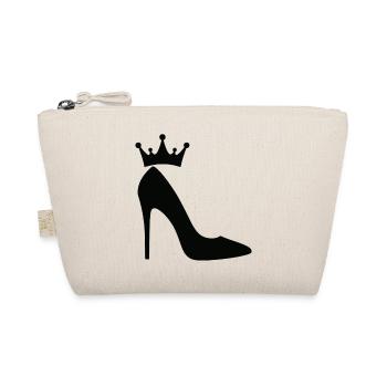 High Heels mit Krone – Elegante Queen Silhouette - Bio-Täschchen - Natur - Vorne