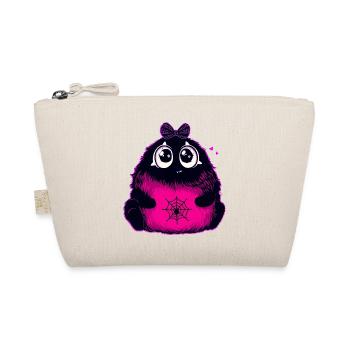 Kawaii Flauschmonster mit Netzbauch - Bio-Täschchen - Natur - Vorne