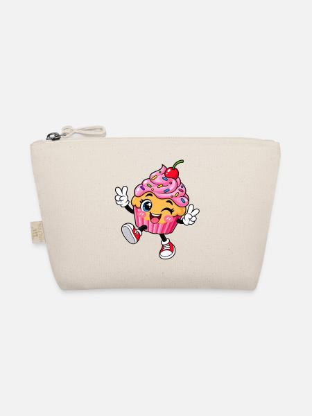 Cupcake Cheer: Kawaii-Cartoon - Bio-Täschchen - Natur
