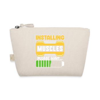 Installing Muscles Please wait Bodybuilding Man - Bio-Täschchen - Natur - Vorne