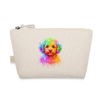 Poodle Aquarell Illustration - Bio-Täschchen - Natur - Vorne