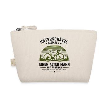 Unterschätze nie alten Mann mit Fahrrad - Bio-Täschchen - Natur - Vorne