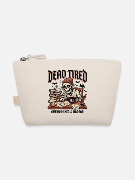 Dead Tired Skull Halloween - Bio-Täschchen - Natur