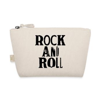 Distressed und Vintage Rock'n'Roll-Musiktypogra - Bio-Täschchen - Natur - Vorne