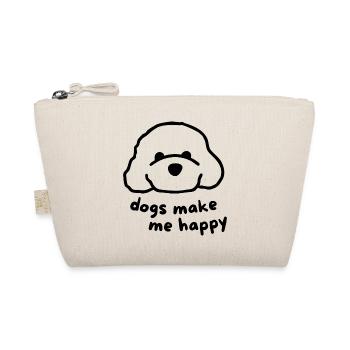 Dogs Make Me Happy Design - Bio-Täschchen - Natur - Vorne