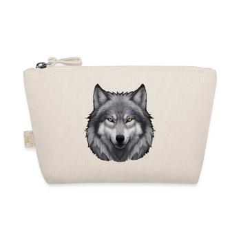 Wolf Kopfporträt - Bio-Täschchen - Natur - Vorne