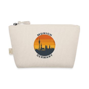 München, Deutschland Retro Skyline - Bio-Täschchen - Natur - Vorne