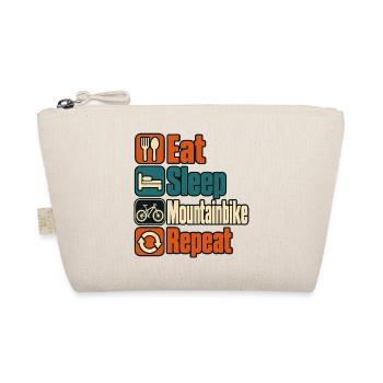 Eat Sleep Mountainbike Repeat – Retro MTB - Bio-Täschchen - Natur - Vorne