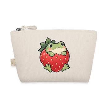 ErdbeerFrosch Charm - Bio-Täschchen - Natur - Vorne
