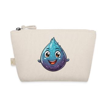 Fröhlicher Wassertropfen Cartoon - Bio-Täschchen - Natur - Vorne