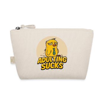 Adulting Sucks Cartoon Chick - Bio-Täschchen - Natur - Vorne