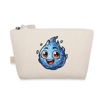 Kawaii Wassertropfen Smile - Bio-Täschchen - Natur - Vorne