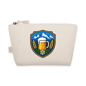 Bier Schild Emblem - Bio-Täschchen - Natur - Vorne