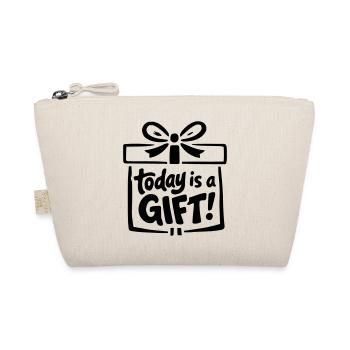 Today is a Gift - Bio-Täschchen - Natur - Vorne