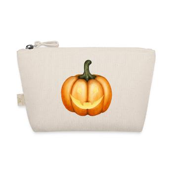 Halloween Kürbis Illustration - Bio-Täschchen - Natur - Vorne