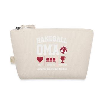 Omi Handball Fan Shirt – Stolz & Pokal - Bio-Täschchen - Natur - Vorne