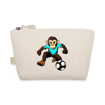 Fussballer Affe - Bio-Täschchen - Natur - Vorne