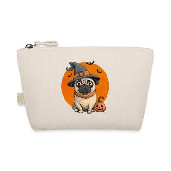 Mops Halloween - Bio-Täschchen - Natur - Vorne