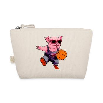 Basketball Schwein - Bio-Täschchen - Natur - Vorne