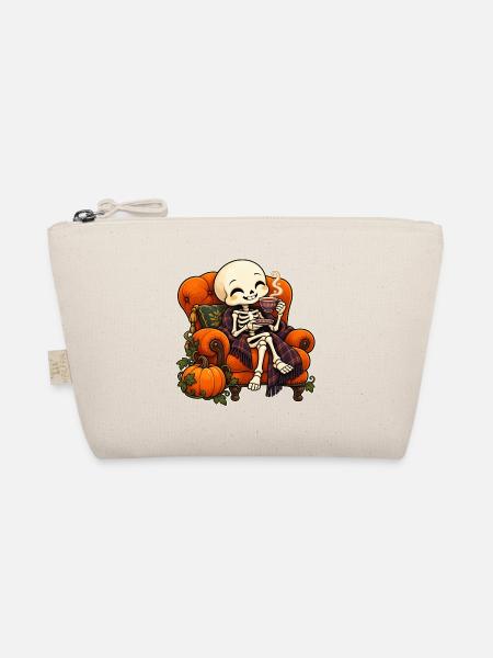Friendly Skeleton Tea Time - Bio-Täschchen - Natur