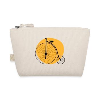 Bicycle penny-farthing oldschool vintage - Organic Pouch - nature - Front