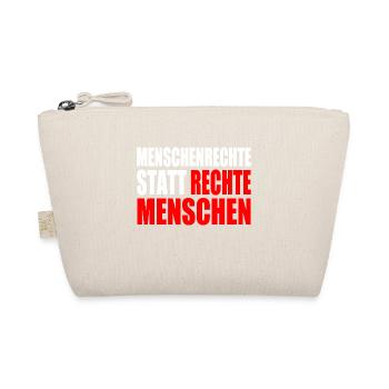 menschenrechte statt rechte menschen - Bio-Täschchen - Natur - Vorne