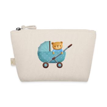 Ours en peluche mignon dans poussette - Trousse biologique - nature - Devant