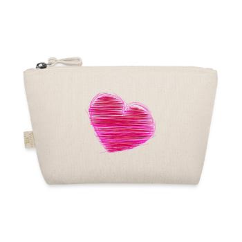 HEART. HEARTS. SAINT VALENTINE. LOVE. LOVE. CHRISTMAS - Organic Pouch - nature - Front