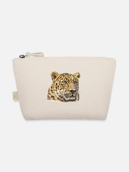 Cheetah Watercolor - Organic Pouch - nature - Front