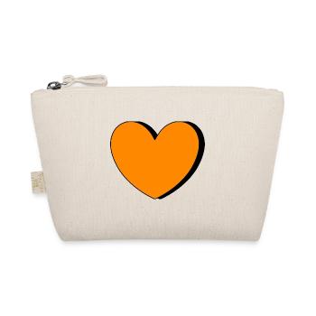 Coeur orange Orange Saint-Valentin - Trousse biologique - nature - Devant